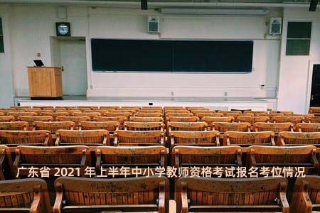 广东省2021年上半年中小学教师资格考试报名考位情况