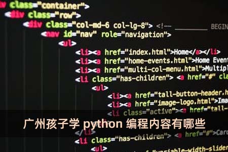 广州孩子学python编程内容有哪些