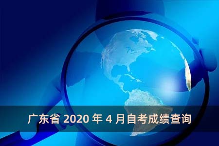 廣東省2020年4月自考成績查詢